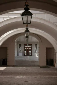 Entrance To The British Museum In London