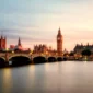 London Skyline View At Sunset